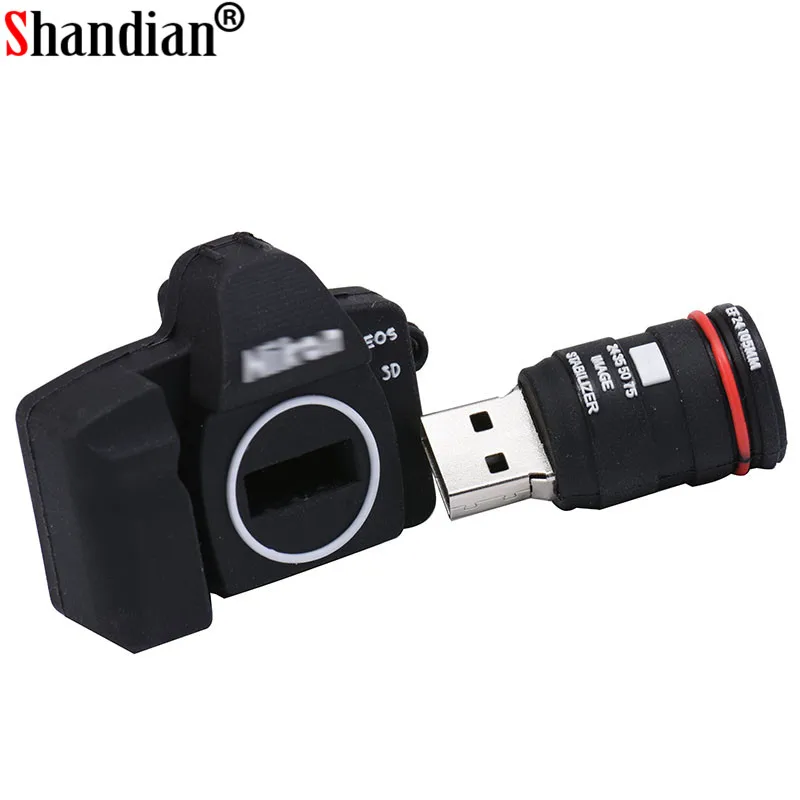 Флеш накопитель SHANDIAN USB в форме камеры флеш 64 Гб/32 ГБ/16 ГБ карта памяти подарок для
