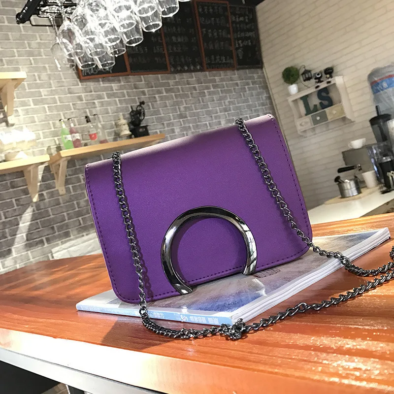 

PU Handbag Matt Dull Polish Gel Bag Chain Square Sling Bag Crossbody Bag