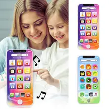 Детские игрушки Моделирование мобильного телефона устройство для раннего обучения клавиатура чувствительность зарядки мигающие игрушки-пищалки музыкальные подарки