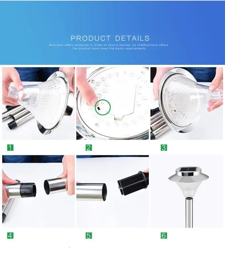 Ogrodowa Luce Para светильник ing Lampara лампа Ogrodowe Led Tuinverlichting наружный декоративный садовый светильник на солнечной батарее