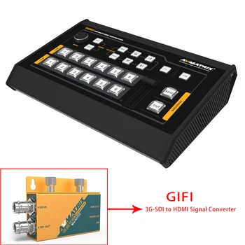 

Avmatrix VS0601 Mini 6CH SDI/HDMI Multi-format Video Switcher with GPIO Interface for Live Tally System