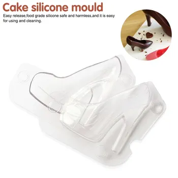 

Crystal Shoe Fondant Candy Chocolate Cake Mould Creative High Heel Shoe Plastic Cake Mold DIY Cake Decoration Tools Baking Tools