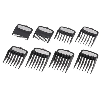 

8 Sizes Guide Comb Set Hair Clipper Cutting Combs Limit Combs Haircut Guide Hair Styling Tools Black for Salon Home Use