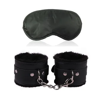 Exotic Accessories of Leather Handcuffs Bondage Rope Anklets Blindfold Eye Mask for Men Women Fetish Bdsm Adults Games Sex Toys 3