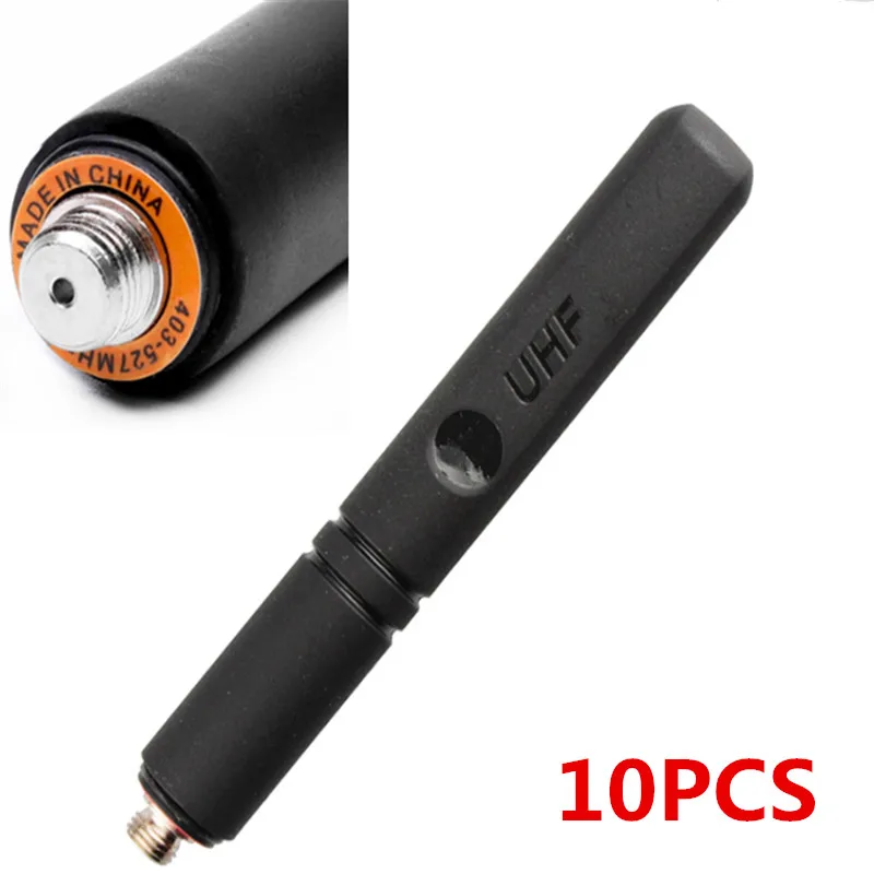 Черный 10 шт. иди и болтай walkie talkie антенна УВЧ 403-527 МГц для motorola GP328D/338D P8668 P8608/6600/6620 - Цвет: Черный