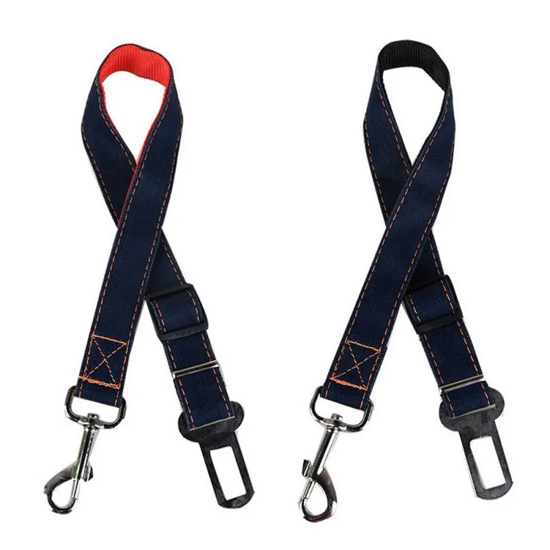 Gran venta Perro Denim coche cuerda de seguridad ajustable para mascotas perro gato para cinturón de seguridad de coche de seguridad lleva vehículo cinturón de seguridad arnés 2021 nuevo r0QK3VZVbgQ