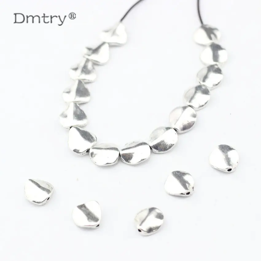 Dmtry 20 шт./лот новые модные античные серебряные бусины из цинкового сплава