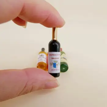

4Pcs Mini Wine Bottles for 1:12 Doll House Decoration
