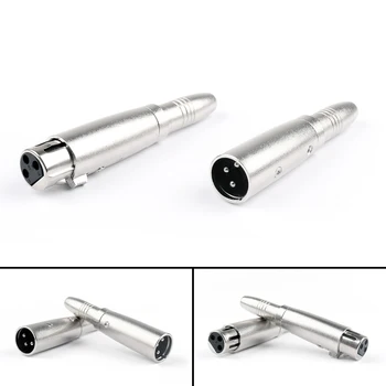 

Artudatech 100Pcs Male/Female XLR 3Pin to 1/4" 6.35mm Mono Female Jack For Audio Cable Mic Adapter Connector Parts