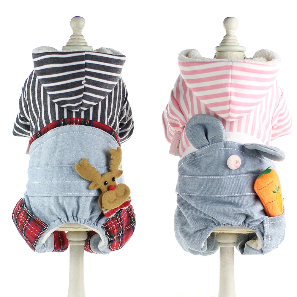 

New Popular Hooded Warm Winter Thickness Pet Dog Clothes With Printing Pattern Cat Puppy Dogs Coat Jackets From XS-XL