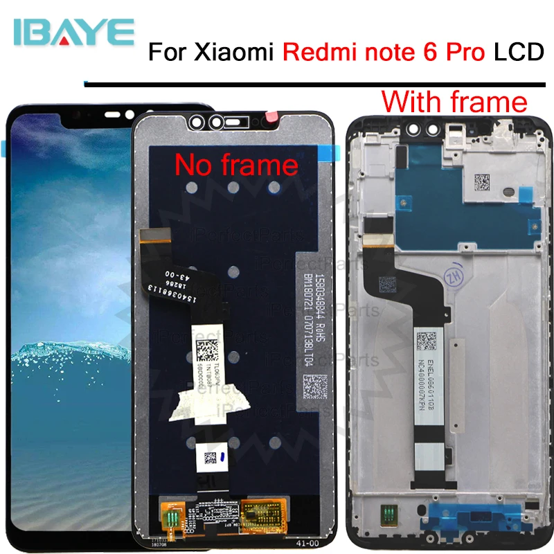 

LCD For Xiaomi redmi note 6 Pro Display Touch Screen Digitizer Assembly Touch Screen 6.26 '' Repair Parts For redmi note 6 pro