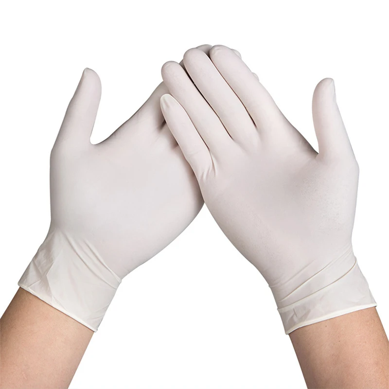 10 PCS Latex Nitrile Disposable Black White Gloves Kitchen Protective Work Hand Household Cleaning Products Garden Accessories