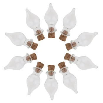 

10pcs 2ml Small Glass Wishing Bottles with Cork Stoppers Perfume Jars Fragrance Reed Diffuser Vials DIY Decoration Tool