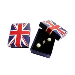 UK style Jewelry Упаковка для кольца Бесплатная доставка Оптовая продажа 100 шт./лот bristh Юнион Джек флаг кольцо шкатулка 6.5*5*2.5 см