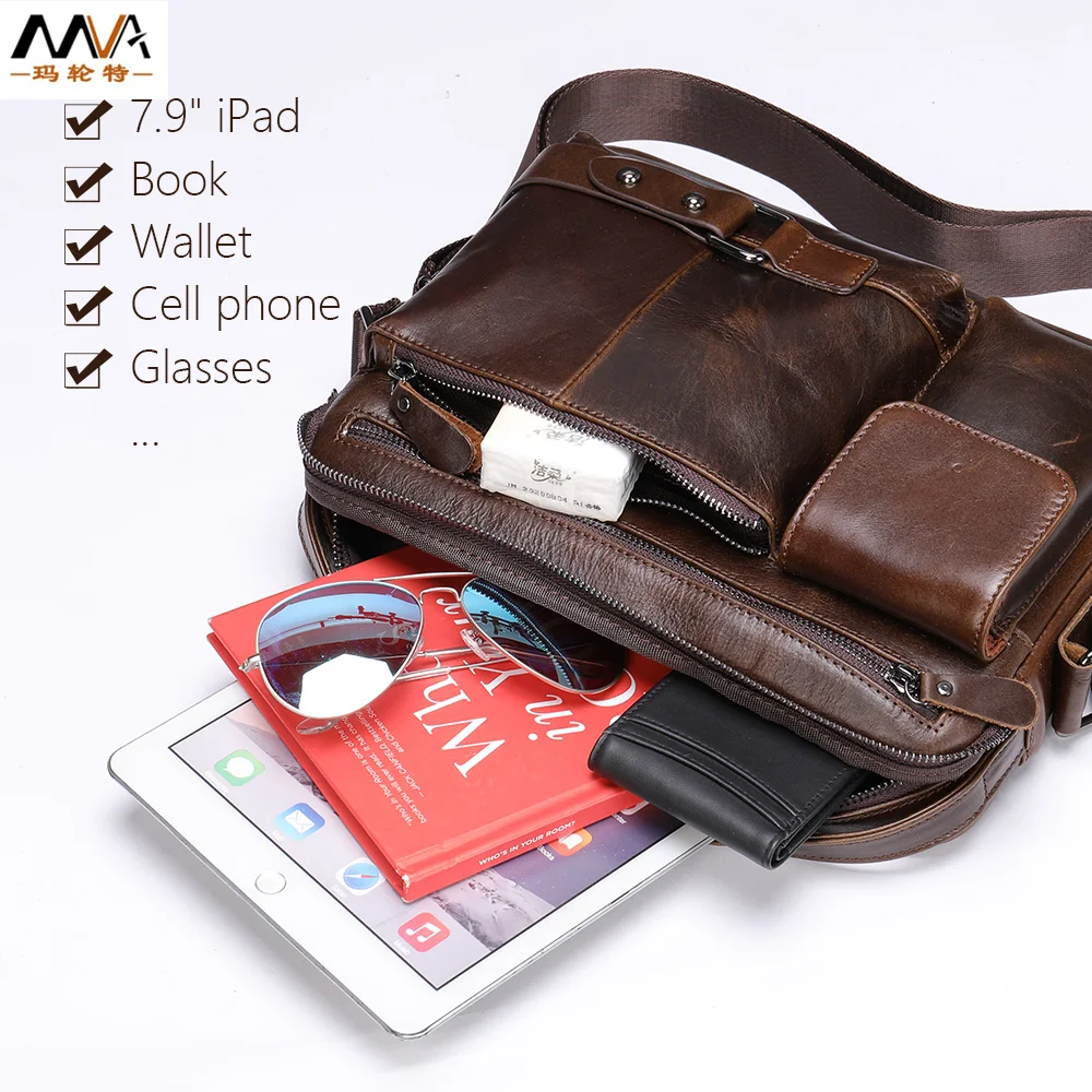 European and American pure color retro Men handbag  Horizontal square wear-resistant Men's shoulder bag  Soft Face Messenger Bag