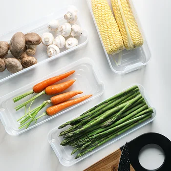 

Home Simple Multi-layer Plastic Fresh-keeping Box Refrigerator Storage Box Transparent Food Sealed Box Home Storage Kitchen Tool