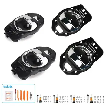

4pcs/set Car Interior Door Handle Left or Right Door Handle Fit For 2006-11 Chevy OE:25812196 (LH) 25812186(RH) Car Accessories