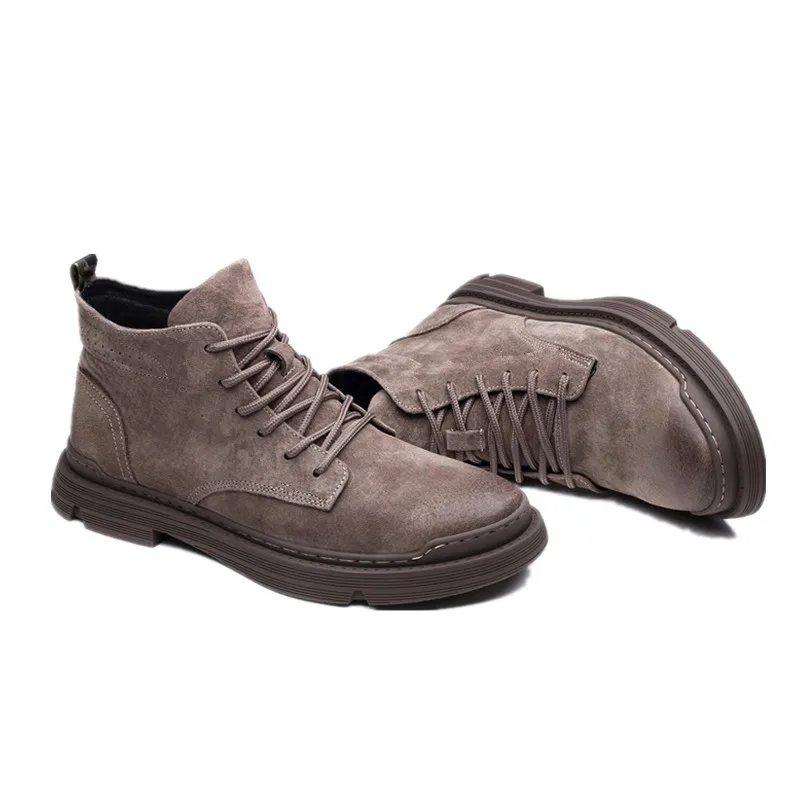 

2019 Winter plus Cotton Genuine Leather Wolf Warriors Martin Boots Men's Hight-top Men's Leather Boot MEN'S Casual Shoes