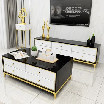 

Easyliving 2019 NEW coffee table Piano paint surface living room fashion square coffee table with storage drawer