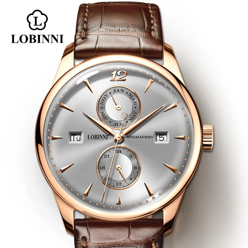

LOBINNI Watch Men Seagull Automatic Mechanical Movement Luxury Switzerland Brand Men's Watches Sapphire Waterproof relogio