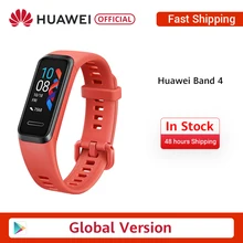 En Stock Version Gloabl Huawei Band 4 bracelet intelligent 0.95 ''couleur tactile AMOLED écran nage Posture détecter la fréquence cardiaque(China)