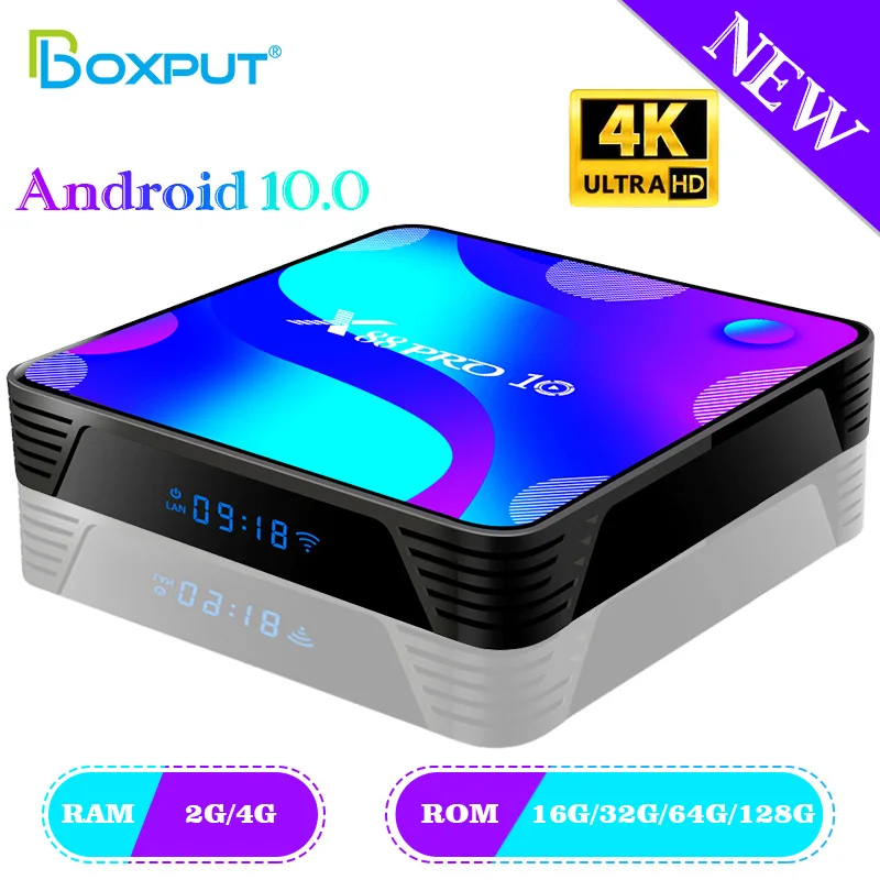Приставка Смарт-ТВ RK3318 Android 10 2 + 16 ГБ Wi-Fi 4/ГГц | Электроника