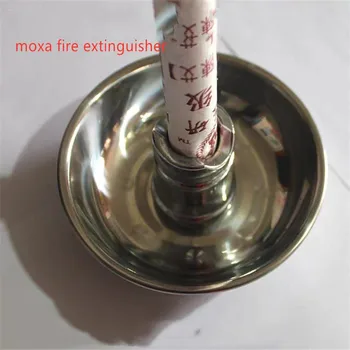 

stainless steel moxa extinguisher roller holder stick moxibustion device with tray massage box smokeless acupuncture artemisia