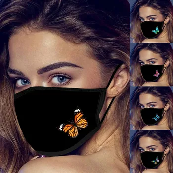 

Women's Mask Butterfly Print Anti-pollution Breathable Face Mask Reusable Windproof Anti-dust Masque De Protection Lavable