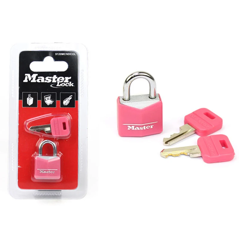 Master Lock Small Mini Padlock Locker Lock Drawer Student Concentric  luggage case box Lovers Lock 4 Colors 2 Keys Wholesale (6)
