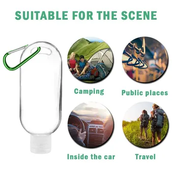 

Travel Plastic Clear Keychain Bottles Home goodies Leakproof Empty Containers Flip Cap Convenient and practical Creativity
