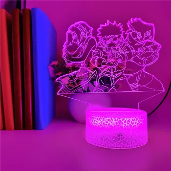 

3D Led Night Light Anime Naruto Team 7 Child Bedroom Decor Colorful Nightlight for Children Party House Decor Bluetooth Speaker