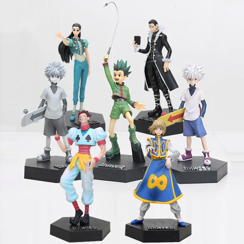 20 см Охотник х Гон Freecss Killua Zoldyck ПВХ фигурка игрушки Irumi Zorudikku Kurapika curarpikt Hisoka hyskoa