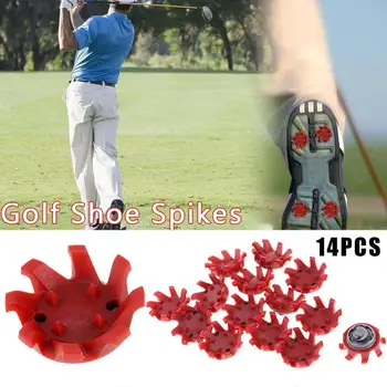 

14pcs Anti Slip Training Aids Sports Flexible Golf Spikes Shoe Twisted Cleat Durable Stable Golf Spikes Screw Pins Fast Rub
