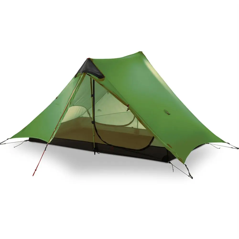 3F UL GEAR 2019 lanshan 2 Rodless Tent 2 Person Professional 15D Silnylon Tent Oudoor Ultralight Camping Tent 3 4 Season tent