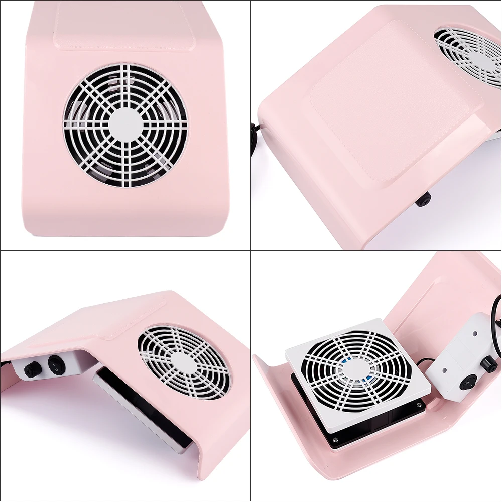  40W Nail Suction Dust Collector Fan Strong Nail Vacuum Cleaner Manicure Machine with 2 Dust Collect - 4000158668549