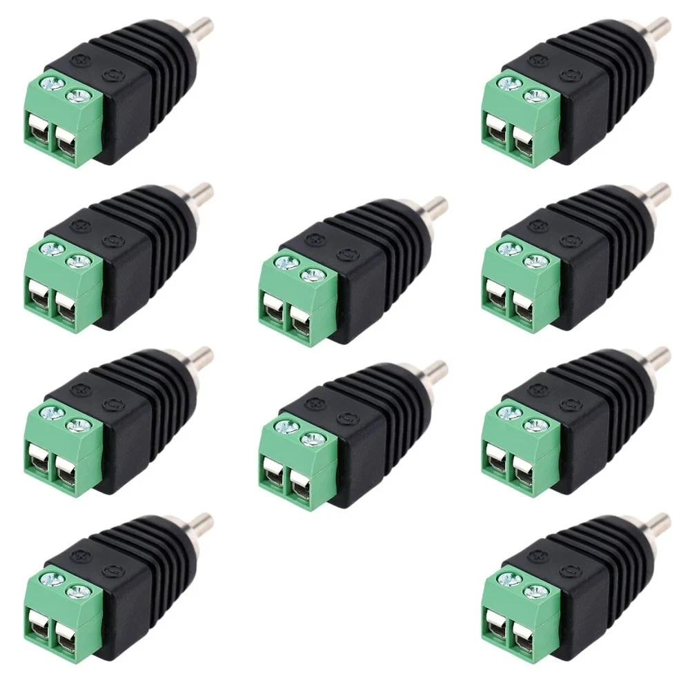 10 шт./партия Коаксиальный Cat5 Cat6 на RCA штекер камеры видеонаблюдения аудиотерминал разъем балун