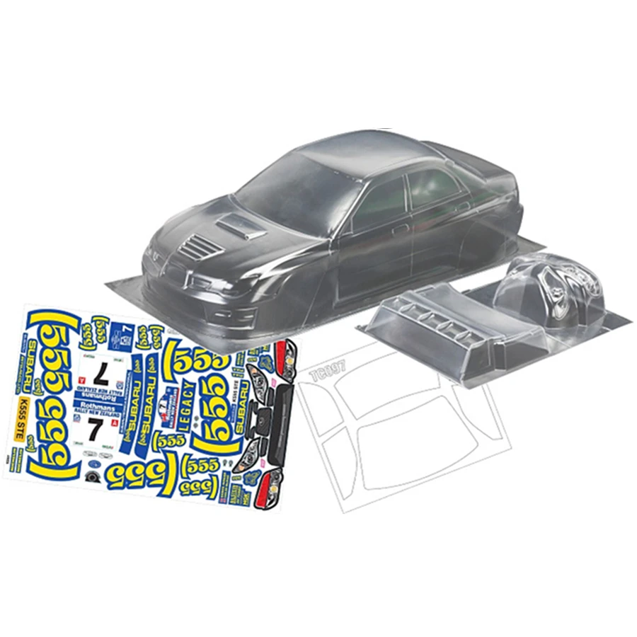 Команда C 1/10 SUBARU WRC игрушки модель PC прозрачный корпус с наклейкой 258 мм Колесная база для Rc Дрифт автомобиль плоский спорт на дороге автомобили - Цвет: TYPE B