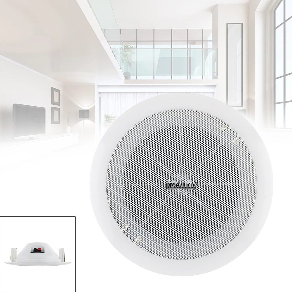 

ATC-9076W Wall Speaker Microphone Input USB MP3 Player 6.5 Inch In-Ceiling Speaker Public Broadcast Background Music Speaker
