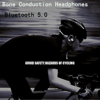 

2020 New wireless bone conduction headset bluetooth 5.0 stereo bone headset sports bluetooth headset with microphone