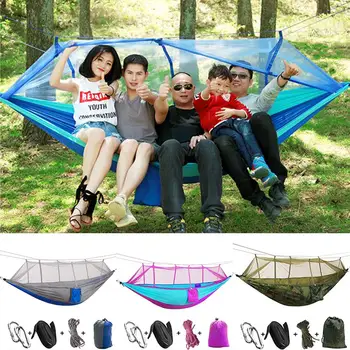 

Tent Hammock Durable Practical 4color Nylon Mosquito Net Couch Lifts Outdoors Camping Travel Sturdy Swing Hanging Bed