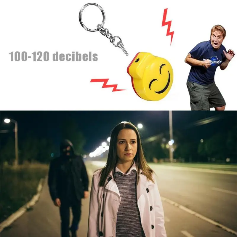 

120dB Self Defense Alarm Women Personal Emergency Loud Sound Safe Alert Keychain the Structure Simple Easy to Replace