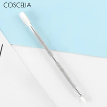 COSCELIA 1 шт. инструменты для дизайна ногтей толкатель педикюр маникюр уход очиститель из нержавеющей стали кутикулы толкатель для УФ-гель для ногтей