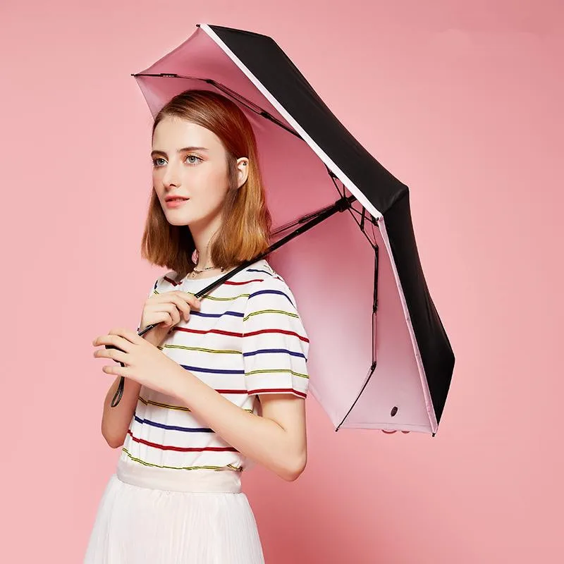 

200g Mini Umbrella Compact Small Pocket Parasol Clear Anti-UV Women's Five Folding Umbrellas Sun Rain Women