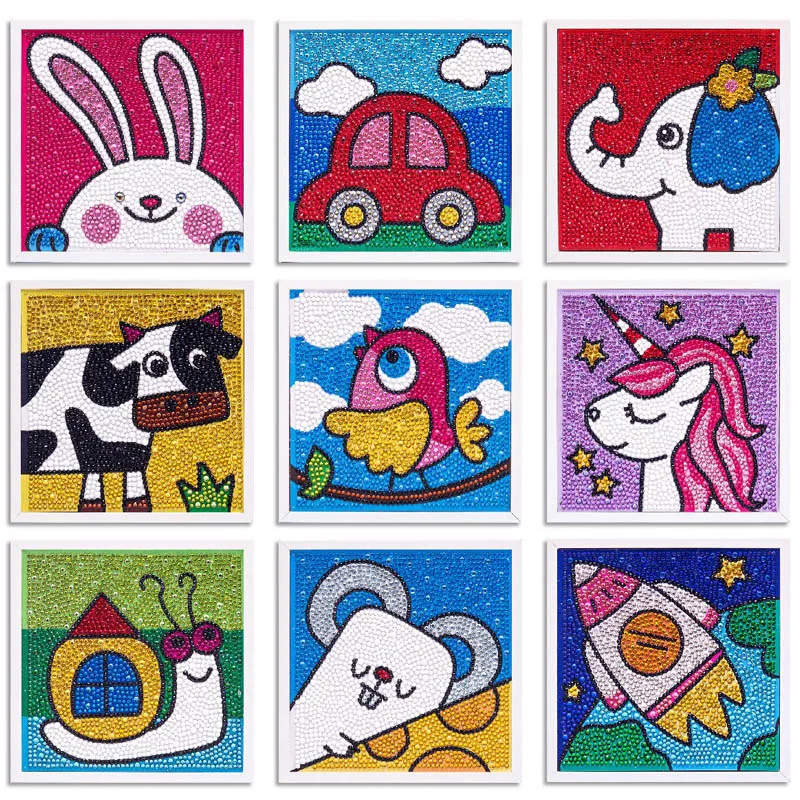 Новый 5D алмазов картина с рамкой милый Животные кофта вышитой машинкой стразы Wall