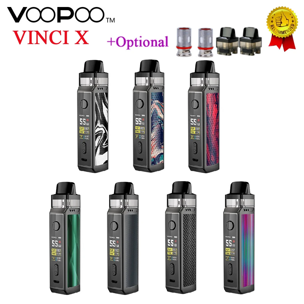 

Updated!! VOOPOO VINCI X 70W Pod Kit Dual-coil System 0.96-Inch TFT Color Screen Fit 18650 Battery Vape Kit VS Vinci Kit/ Drag 2