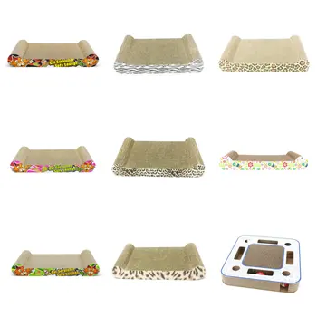 

Rectangle Cat Scratcher Bed Scratch Pad Protecting Furniture Hollow Pet Products Cardboard Pet Scratch Cat Toys