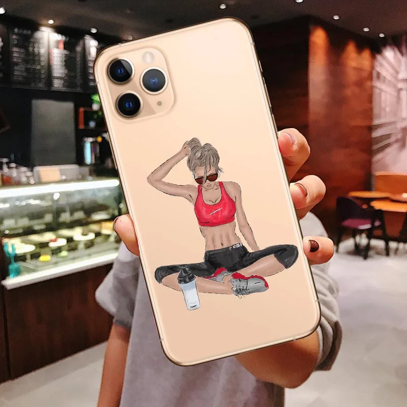 TPU Принцесса женский Босс кофе чехол для телефона для iPhone 11 Pro Max Vogue девочка мама ребенок мягкий чехол для iPhone X 7 8 Plus XR XS Max - Цвет: TPU