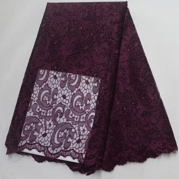 

9 colors (5yards/pc) African tulle lace fabric aubergine purple French net lace fabric with embroidery for party dress PL76