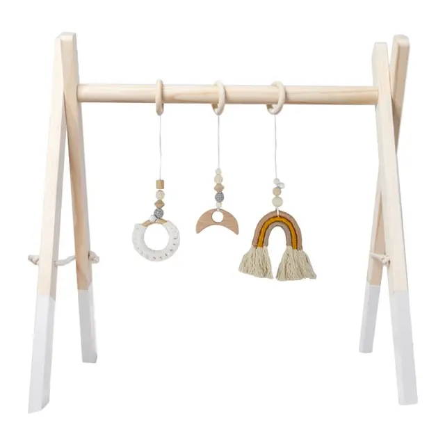 1set Nordic Cartoon Baby Wooden Gym Fitness Frame Rack Hanging Pendant Toys Kit Drop Ship Aliexpress Mobile