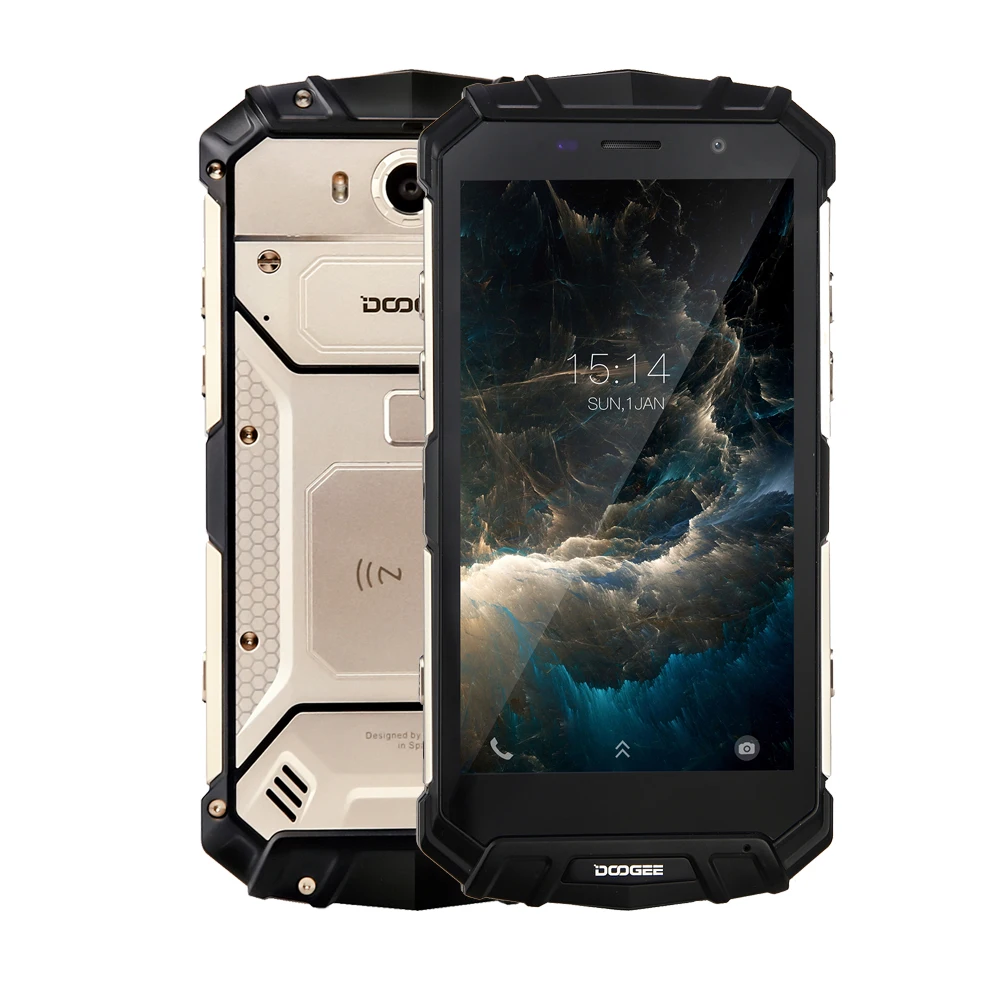 IP68 DOOGEE S60 беспроводной зарядный смартфон 5580 мАч 12V2A Быстрая зарядка 5,2 ''FHD Helio P25 Восьмиядерный 6 ГБ 64 Гб МП - Цвет: Gold